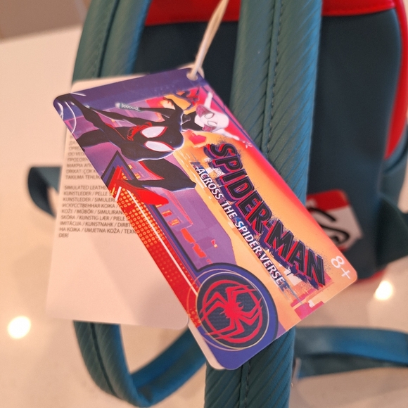 NWT Loungefly Miles Morales Backpack with Lenticular Image in Red and Blue - Picture 4 of 9